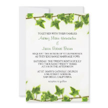 Ivy vert - Faire-part de mariage