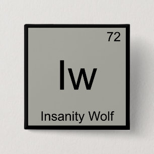Iw - Insanity Wolf Chemistry Element Symbol Meme T Button