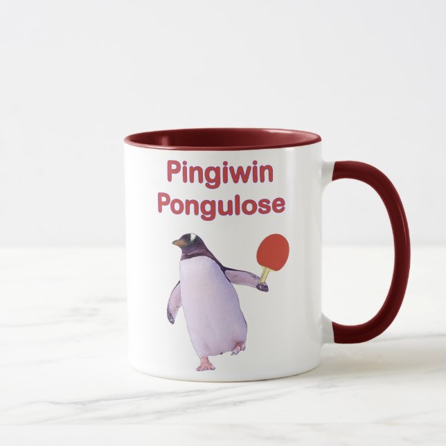 iWin uLose Pinguin-Klingeln Pong Tasse (Rechts)