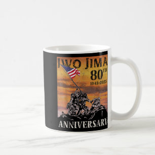 Iwo Jima 80-jähriges Jubiläum Wwii Veteran US Flag Kaffeetasse