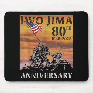 Iwo Jima 80-jähriges Jubiläum Wwii Veteran US Flag Mousepad