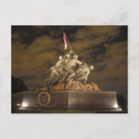 Iwo Jima sur la carte postale de nuit