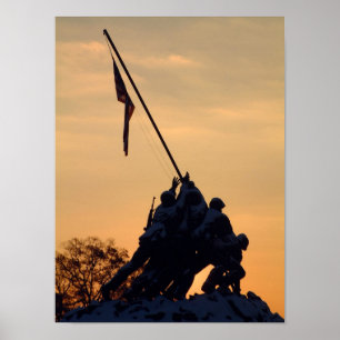 Iwo Jima Winter Morning Poster