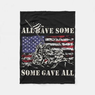 Iwo Jima Wwii Veteran 4. Juli Armee USA Flaggensta Fleecedecke