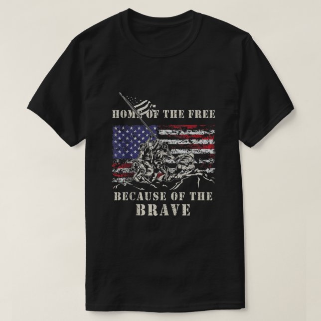 Iwo Jima WWII Veteran Memorial Day USA Flag Army P T-Shirt (Design vorne)