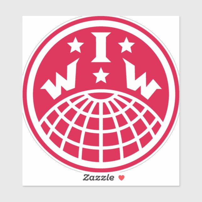 IWW Logo-Aufkleber Aufkleber (Blatt)