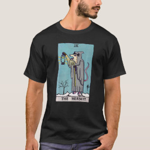 Ix the Hermit Opossum Hexenkarte Possum Tarot Card T-Shirt