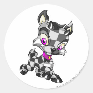 Ixi Checkered Runder Aufkleber