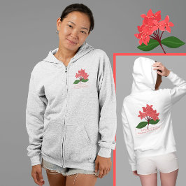 Ixora Coccinea, Blume Maha Sarakham Hoodie