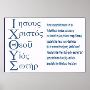 IXOYE Acrostic (blau) Poster