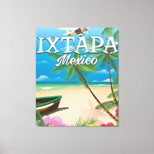 Ixtapa Mexico Beach Poster Leinwanddruck (Vorderseite)