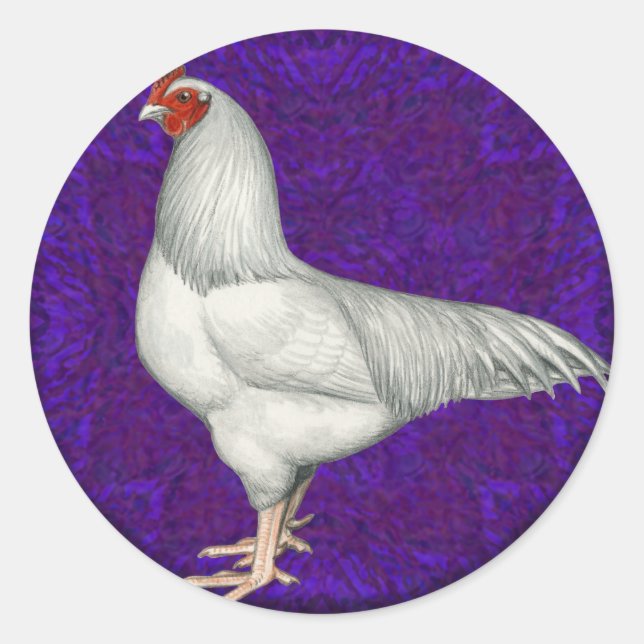 Ixworth Rooster Runder Aufkleber (Vorderseite)