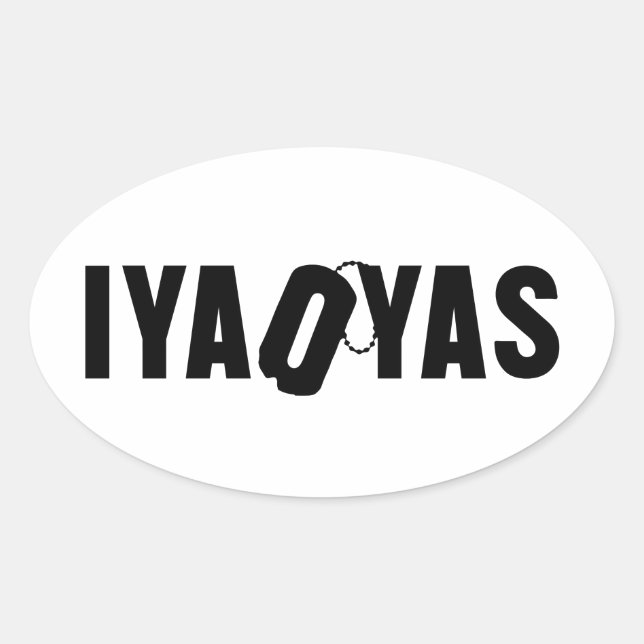 IYAOYAS OVALER AUFKLEBER (Vorderseite)