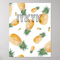 'iykyk' Ananas-Ästhetik-Dekor-Wallpaper-Poster