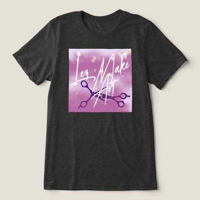 IYKYK Subtle Sapphic, wlw, Lez Make Art Scissors Tri-Blend Shirt (Design Vorderseite)