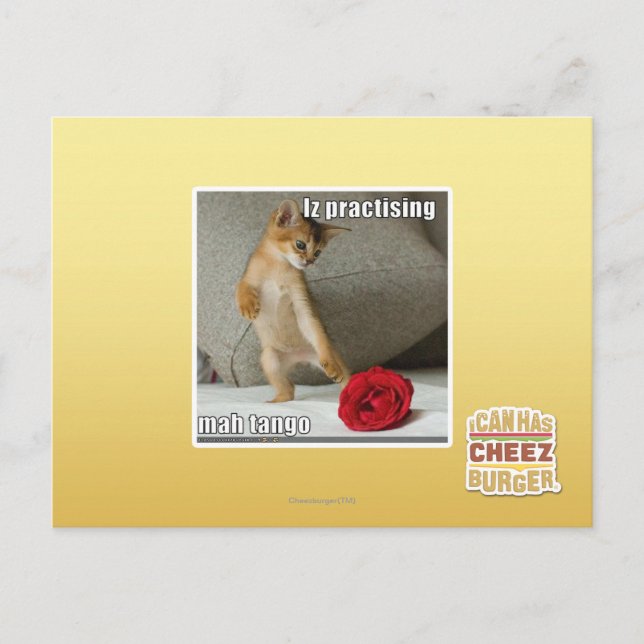 Iz, das Milliamperestunden-Tango übt Postkarte (Vorderseite)