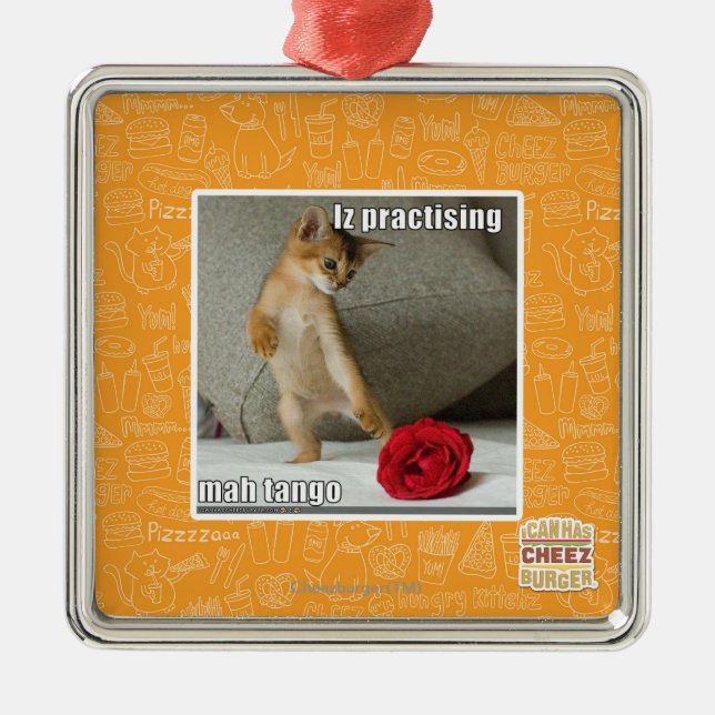 Iz, das Milliamperestunden-Tango übt Silbernes Ornament (Vorne)