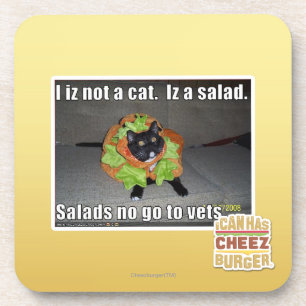 Iz I nicht eine Katze. Iz ein Salat Getränkeuntersetzer