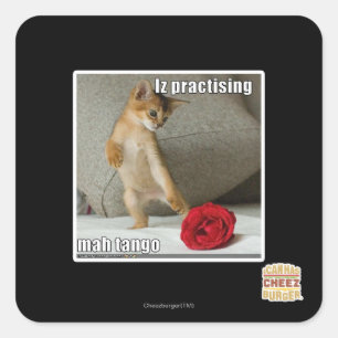 Iz übt Mah Tango Quadratischer Aufkleber