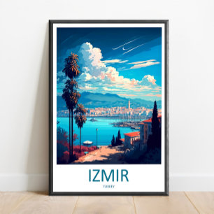 Izmir Reise Druck Wandkunst Izmir Wandbehang Zuhau Poster