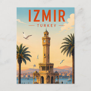 Izmir Türkei Ägäische Küste Strand Stadt Reise Postkarte