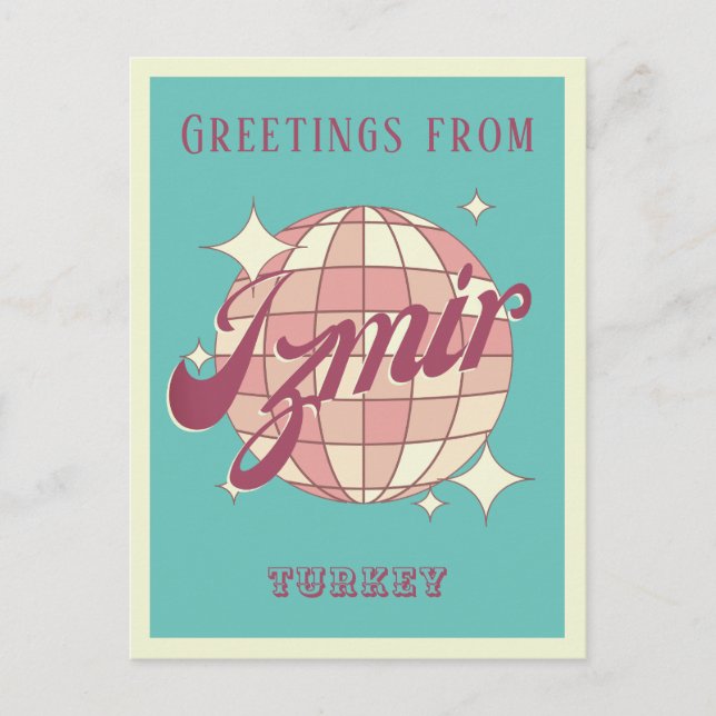 Izmir Turkey Retro Vintage Postkarte (Vorderseite)