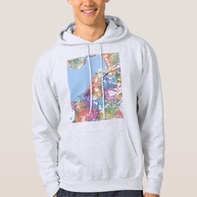 İzmir Türkiye City Map Hoodie (Vorderseite)