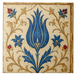 Iznik Blaue Tulpen-Ottomanische Blumenkunst   Fliese