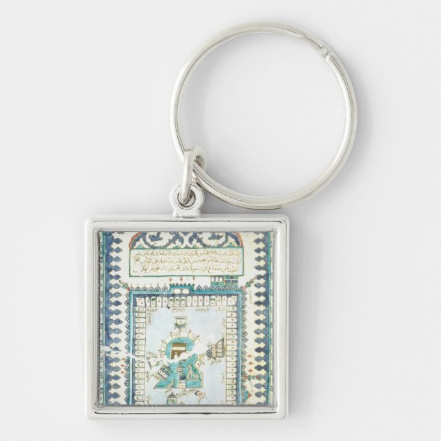 Iznik Fliese mit einer Darstellung des Mekkas Schlüsselanhänger (Vorne)