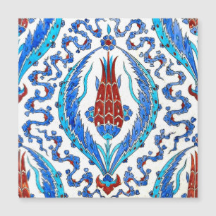 Iznik-Fliese mit Tulpe Magnetkarte