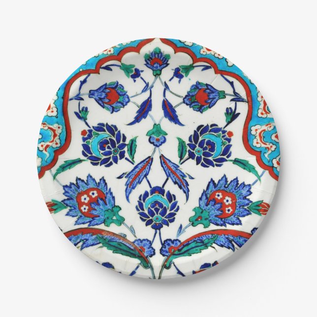 iznik Fliese Pappteller (Vorderseite)