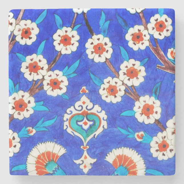 Iznik-Keramik Steinuntersetzer (Vorderseite)