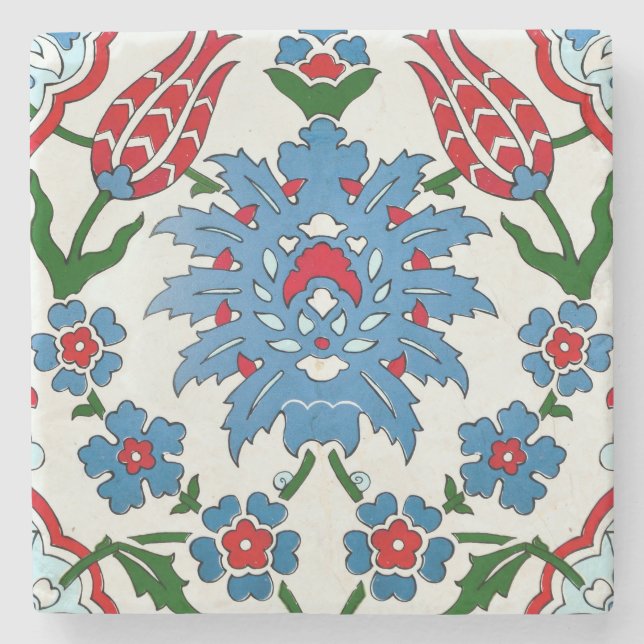 Iznik-Keramik Steinuntersetzer (Vorderseite)