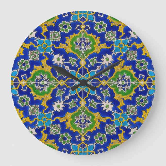iznik-Keramiken Große Wanduhr (Vorderseite)