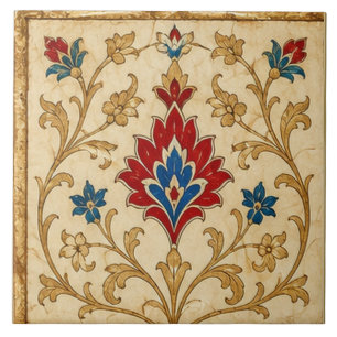 Iznik Rote Tulpen-Blumen-Ottomanische Kunst Fliese
