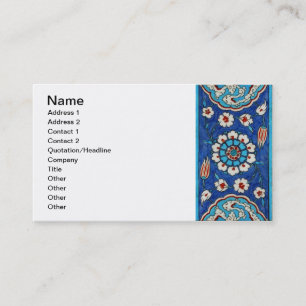 iznik tile Business Card Visitenkarte