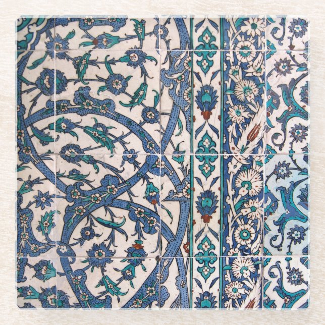 Iznik Tiles verflochten Glasuntersetzer (Vorderseite)