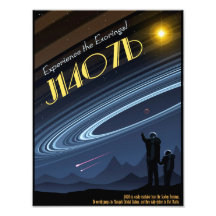 J1407b Space Travel Poster