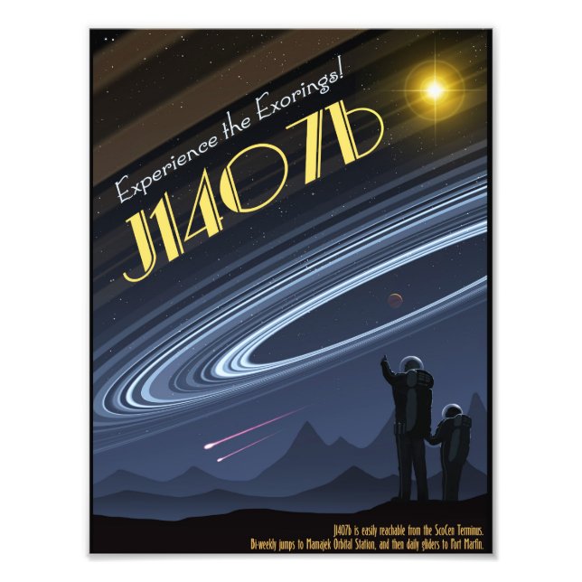 J1407b Space Travel Poster (Vorne)