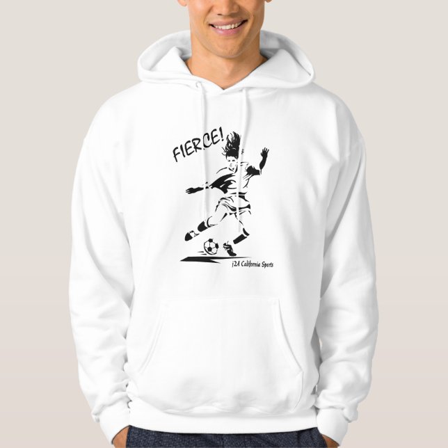 j2a heftig! Mädchen-Fußball-Sweatshirt Hoodie (Vorderseite)