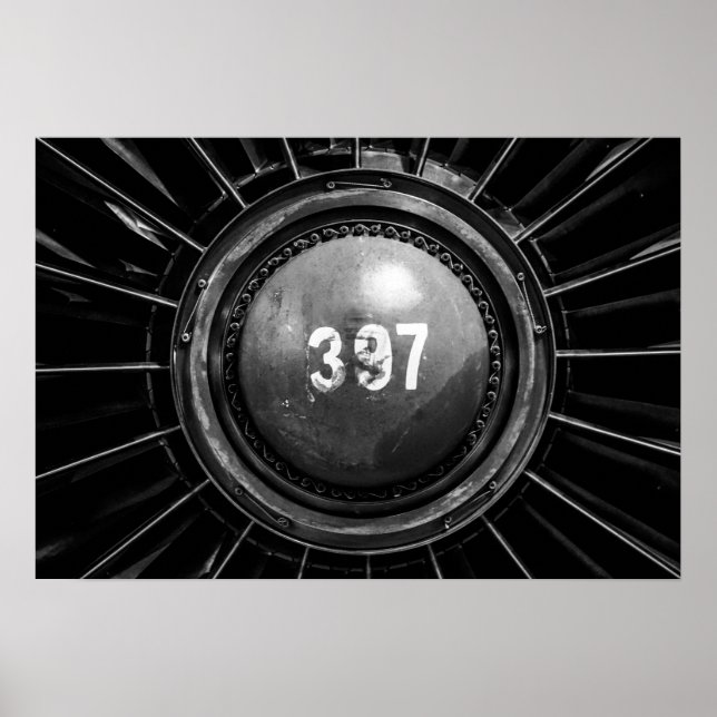 J58 Jet Motor Fan - SR-71 Blackbird, A-12, YF-12 Poster (Vorne)