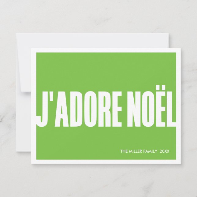 J’adore Noël Carte de Noël moderne - Vacances (Devant)