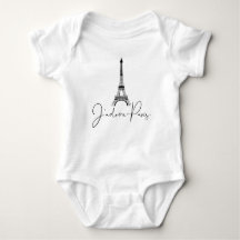 J' adore Paris Eiffel Tower Niedlich White