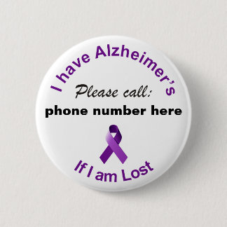 J’ai Alzheimer’s Please Call if I'm Lost Badge