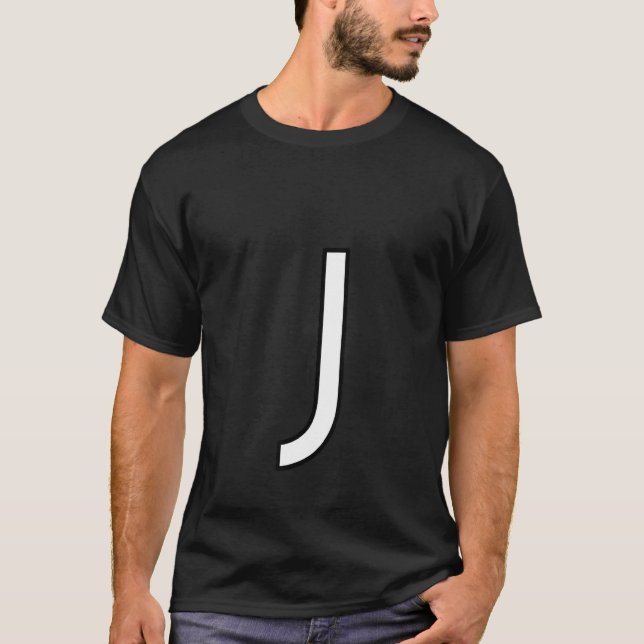 J Alphabet letter capital uppercase word number ma T-Shirt (Vorderseite)
