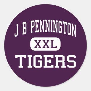 J B Pennington - Tigers - High - Blountsville Runder Aufkleber