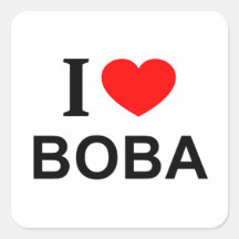 J' ❤️ BOBA J'AIME BOBA J'AIME BOBA AUTOCOLLANT CA