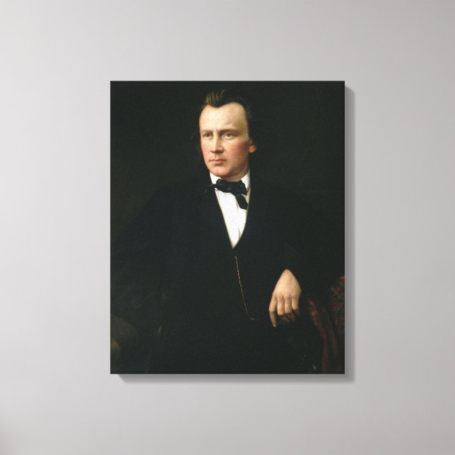 J. Brahms, c. 1860 Leinwanddruck (Vorderseite)