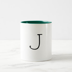 J-Buchstabe-Tasse Zweifarbige Tasse