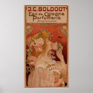 J.C. BOLDOOT Parfum Art Nouveau Poster